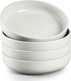 HaWare Pasta Bowls Set of 4, 33oz Large Salad Bowls for Home Kitchen, Ceramic Serving Plates for Soup, Cereal