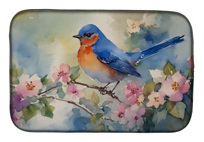 Bluebird Dish Drying Mat Absorbent Dish Drying Mat Pad for Kitchen Counter Dish Drainer Mat for Countertop, 14 x 21", Multicolor (Default: Default)
